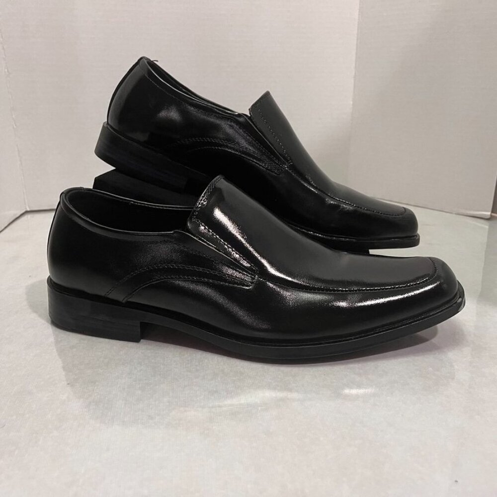 Stacy Adams Cassidy Leather Moc Toe Loafer Black Slip-On Dress Shoes Men’s 10M